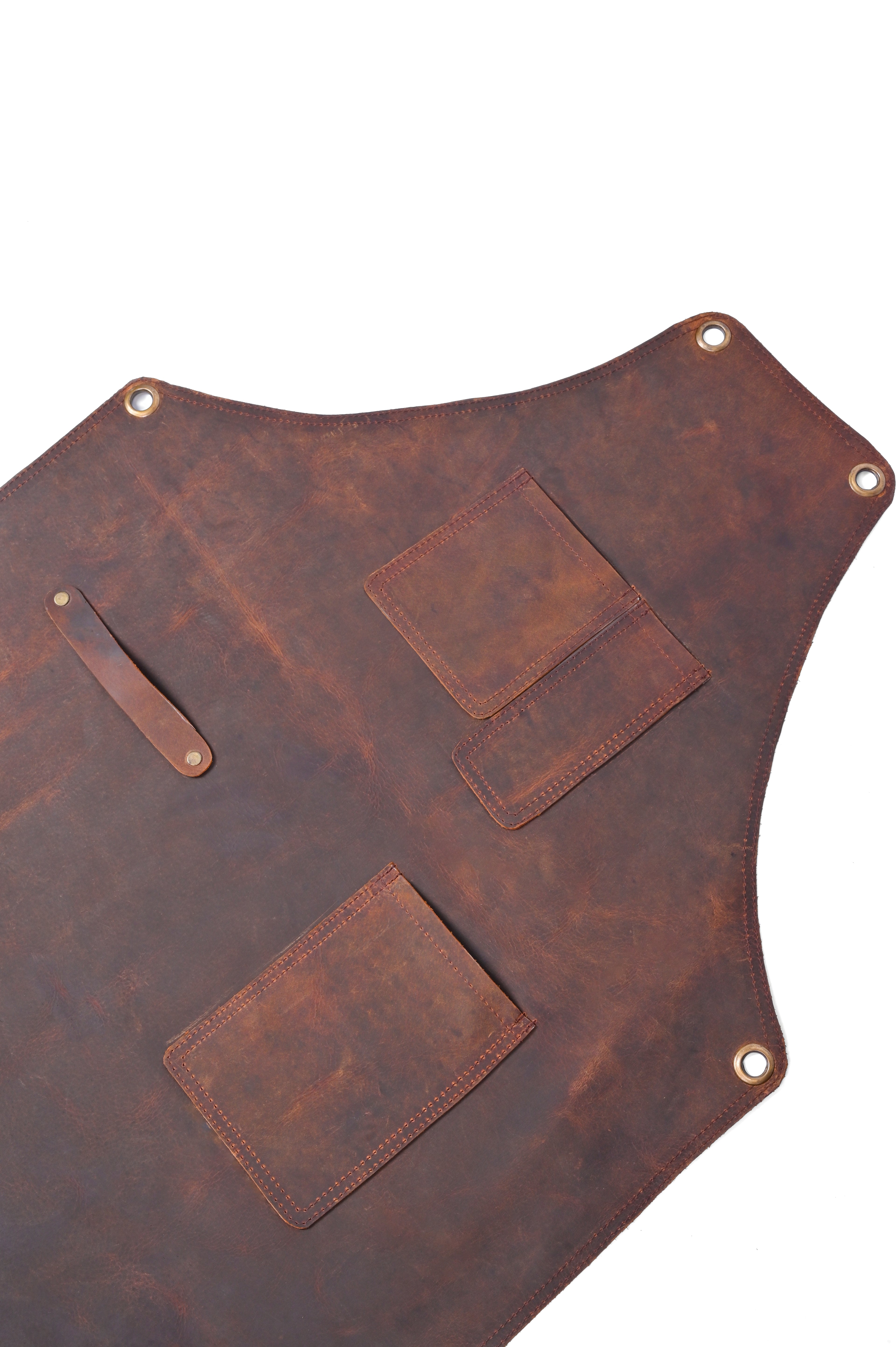 Leather Work Apron - X-Back Cross-Strap Utility Apron