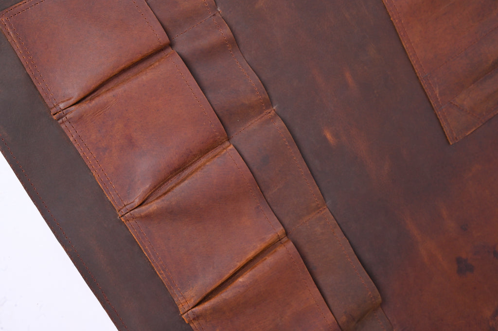 Leather Tool Apron - Multi-Pocket Cross-Back Work Apron