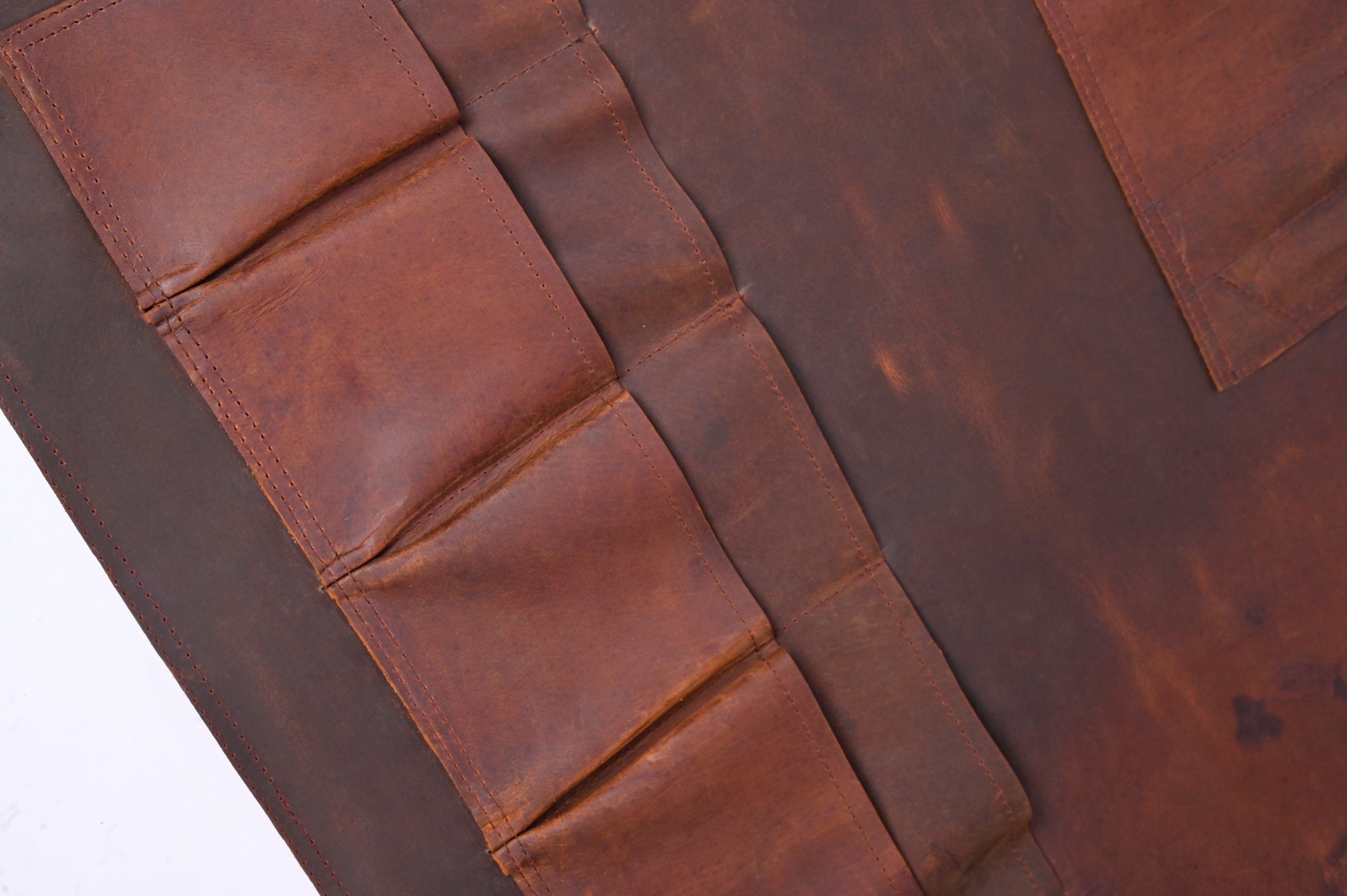 Leather Tool Apron - Multi-Pocket Cross-Back Work Apron