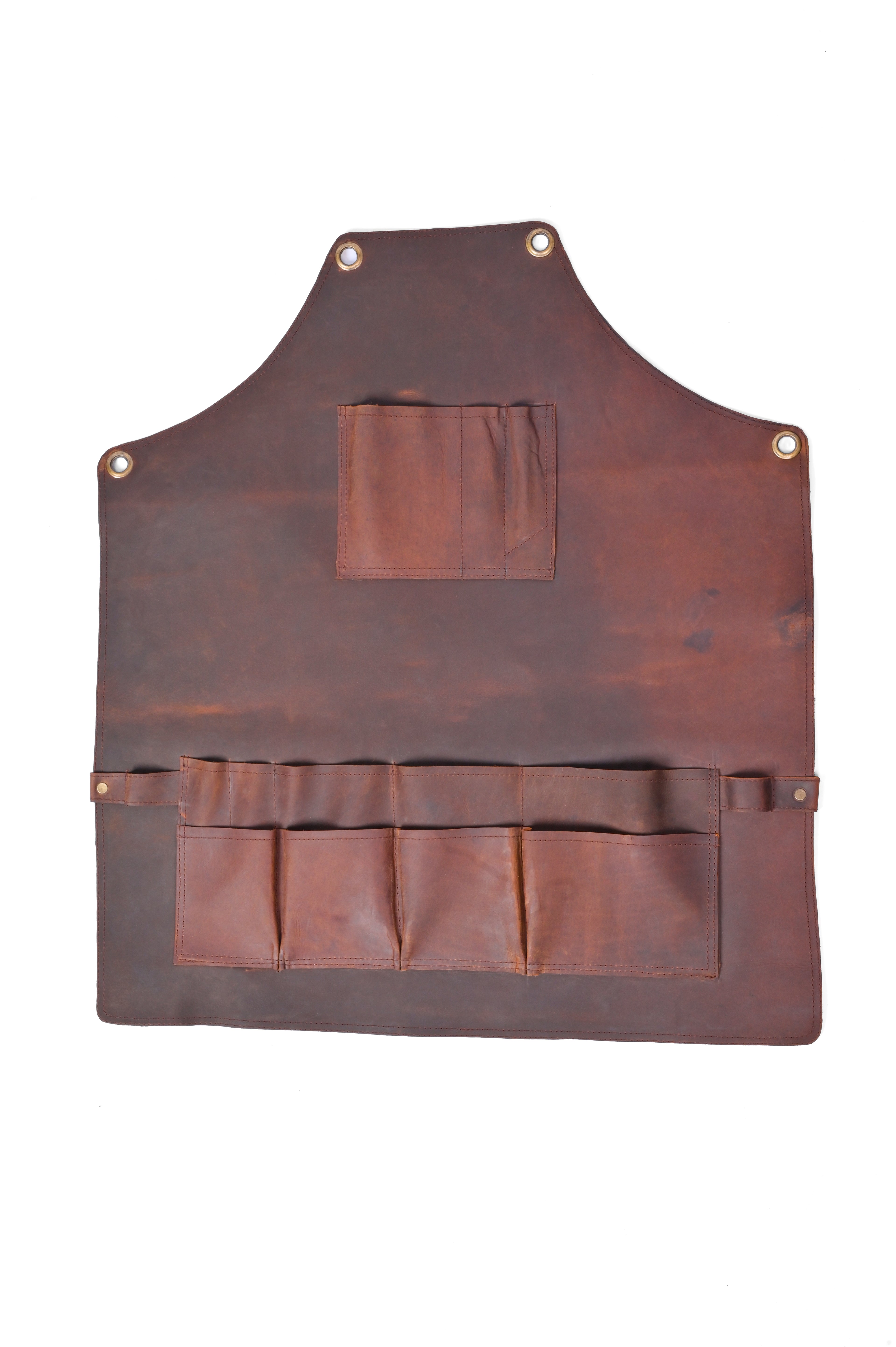 Leather Tool Apron - Multi-Pocket Cross-Back Work Apron