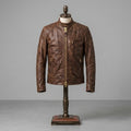 Handcrafted Distressed Brown Leather Jacket for Men