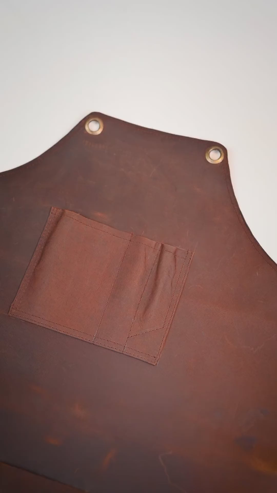 Leather Tool Apron - Multi-Pocket Cross-Back Work Apron