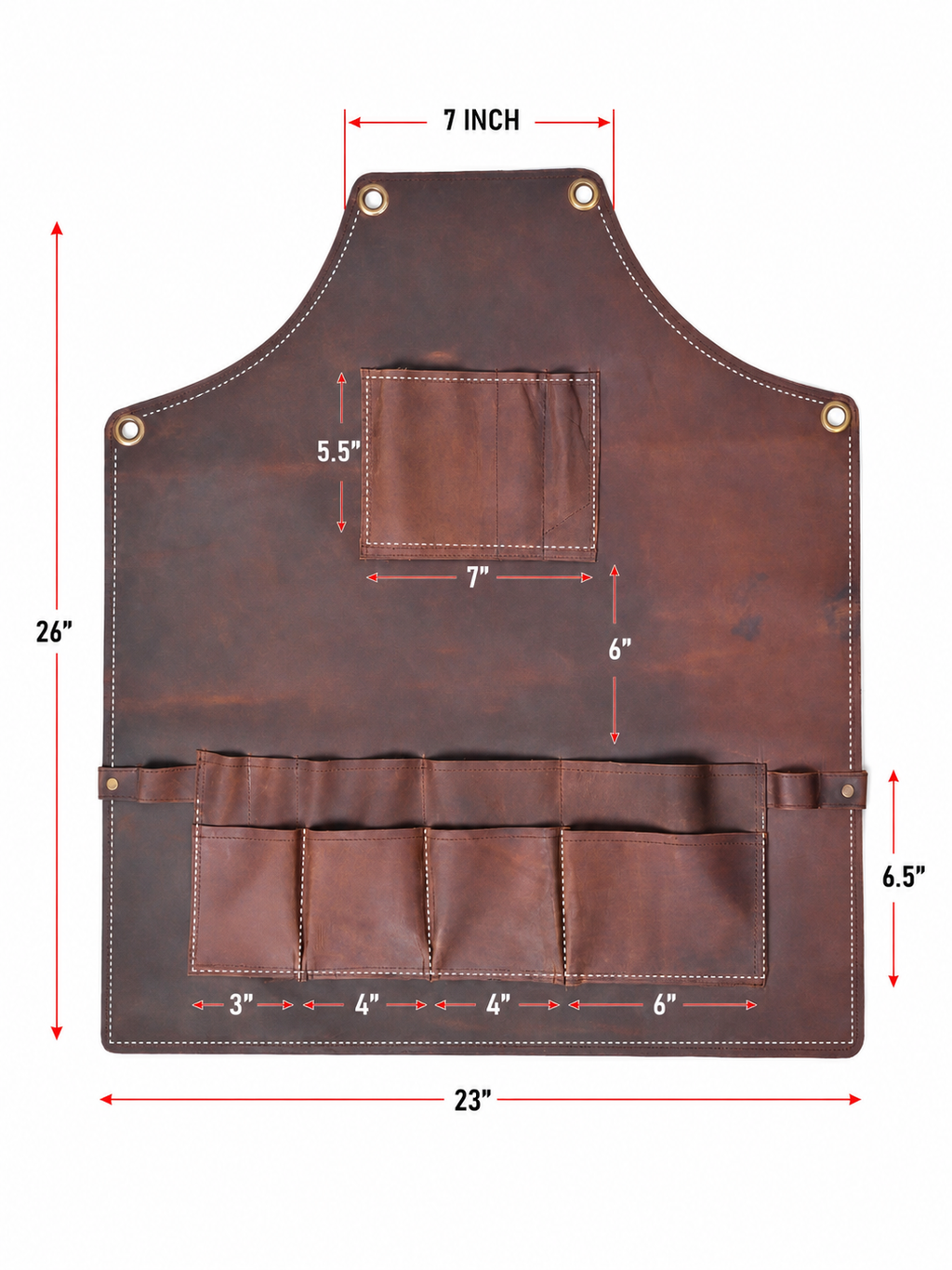 Leather Tool Apron - Multi-Pocket Cross-Back Work Apron